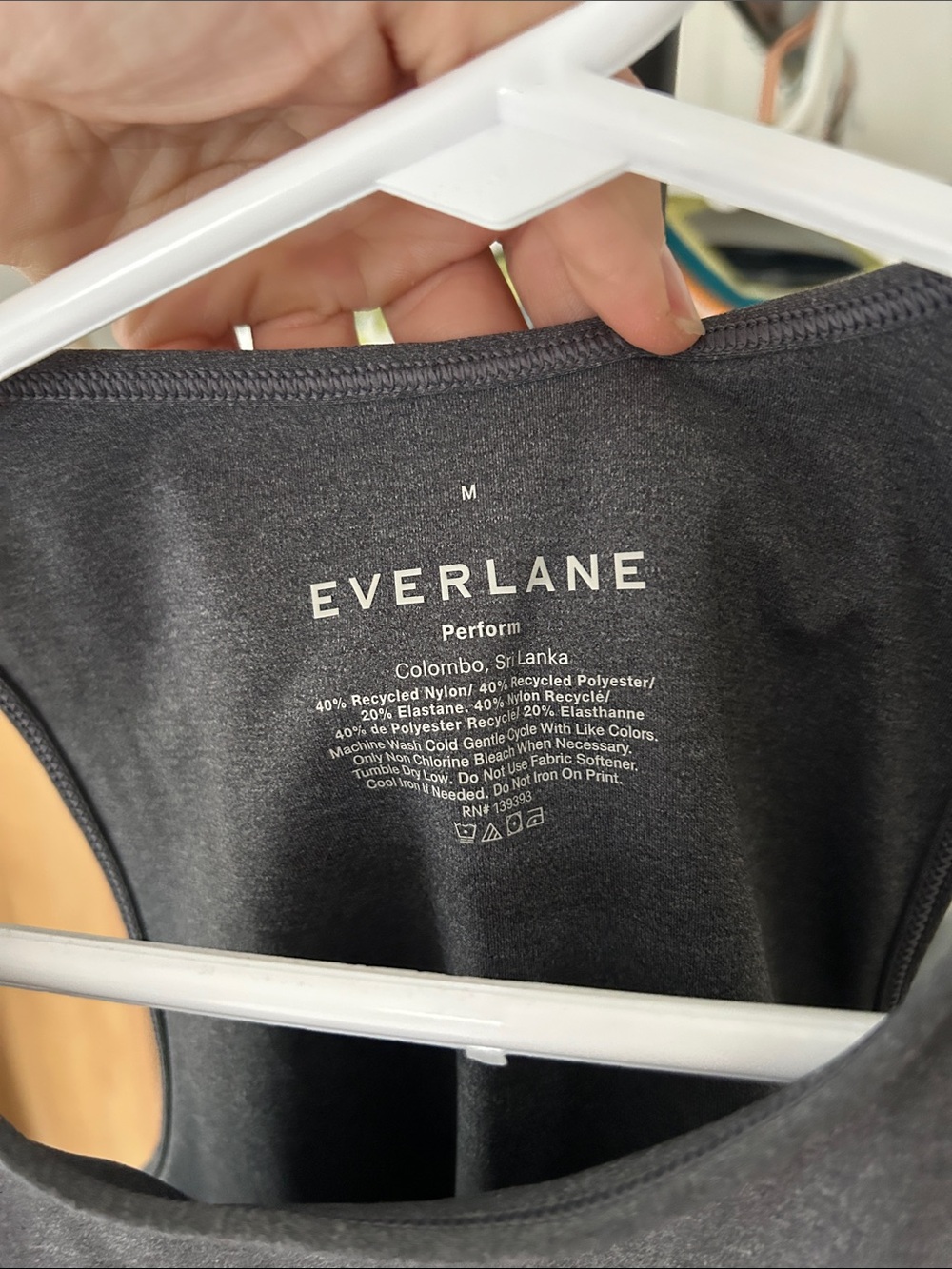 Everlane Perform Tank. Size medium. PTP 16”. Built in shelf bra. Like new. - Picture 3 of 4